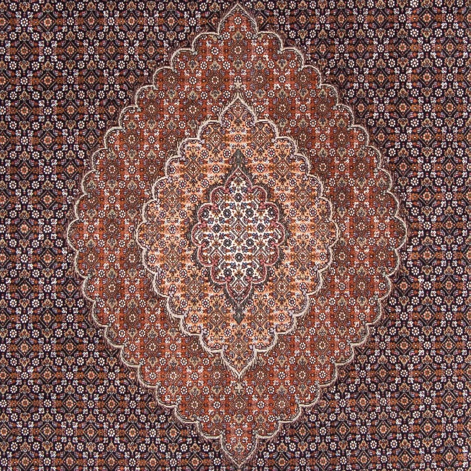 Persisk tæppe - Tabriz - 298 x 198 cm - mørkeblå
