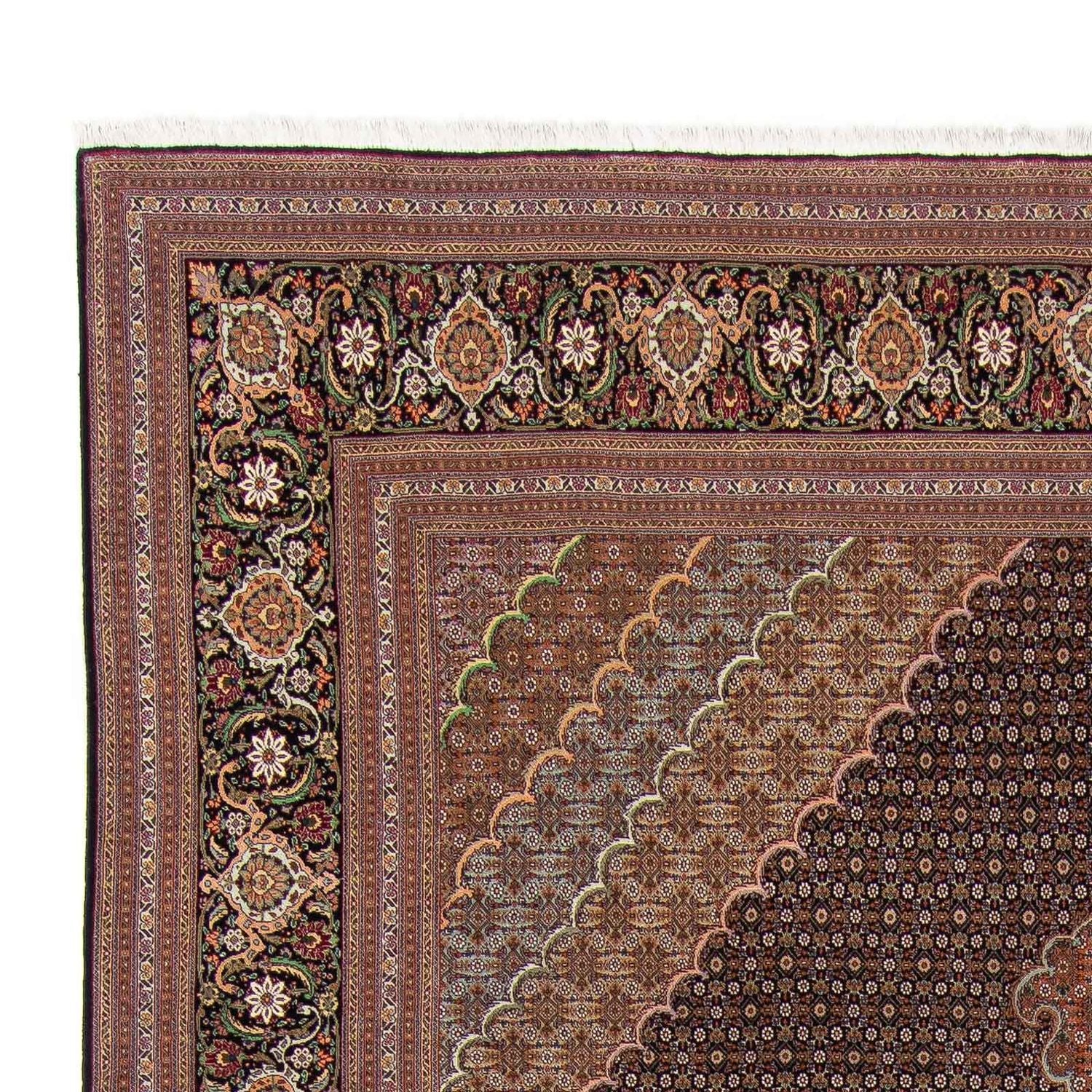 Persisk tæppe - Tabriz - 370 x 256 cm - brun