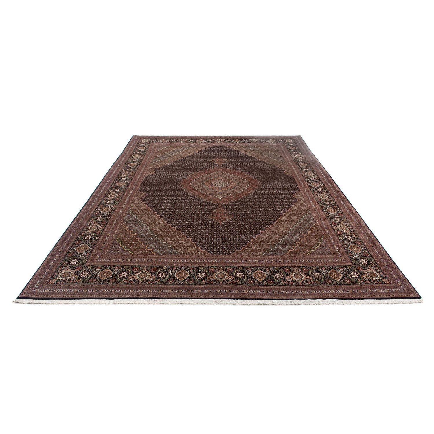 Persisk tæppe - Tabriz - 370 x 256 cm - brun