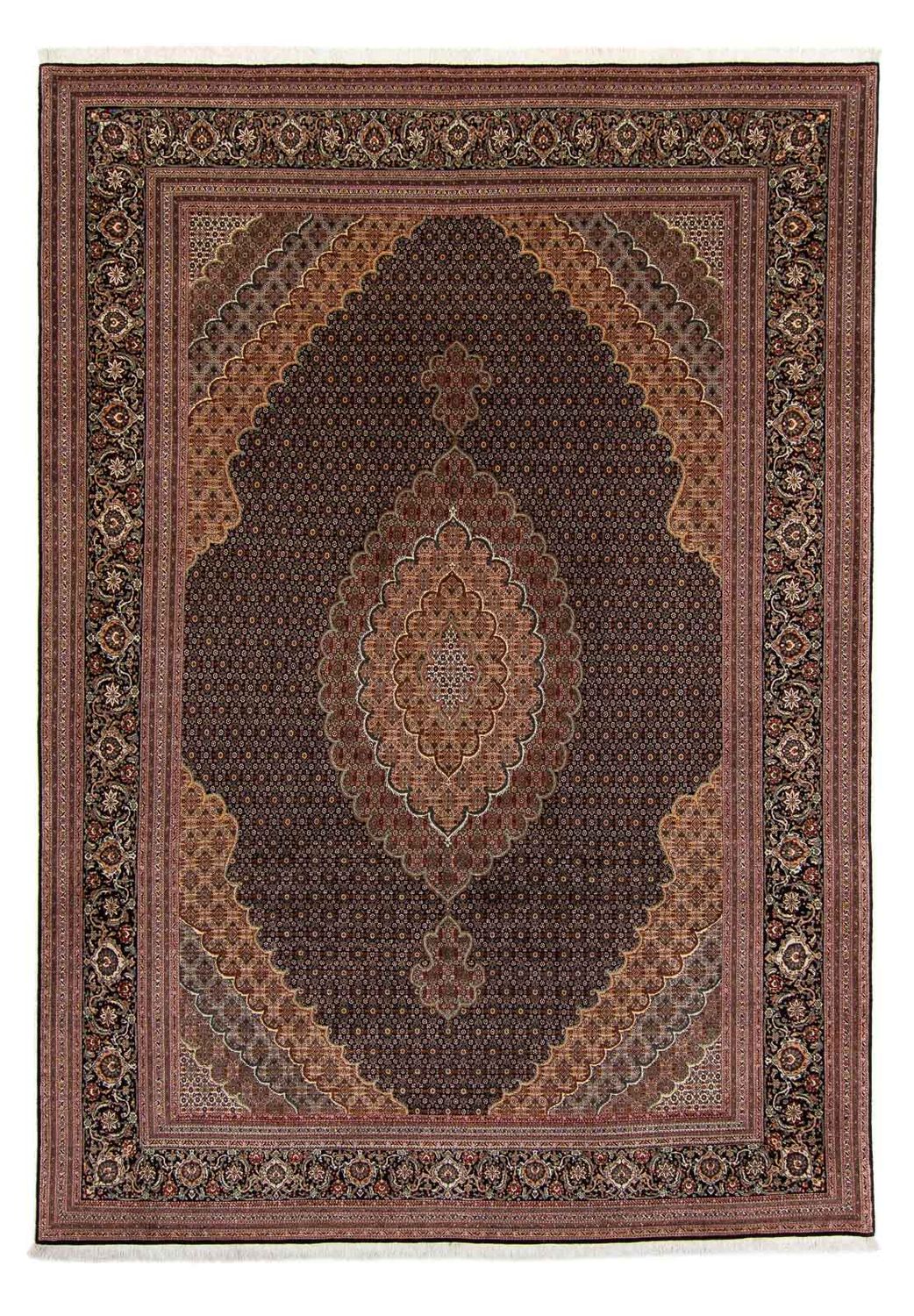 Persisk tæppe - Tabriz - 348 x 252 cm - brun