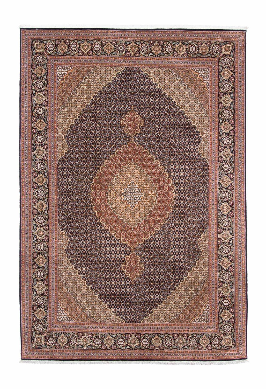 Persisk tæppe - Tabriz - 297 x 205 cm - mørkeblå