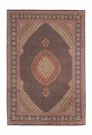 Persisk tæppe - Tabriz - 297 x 205 cm - mørkeblå