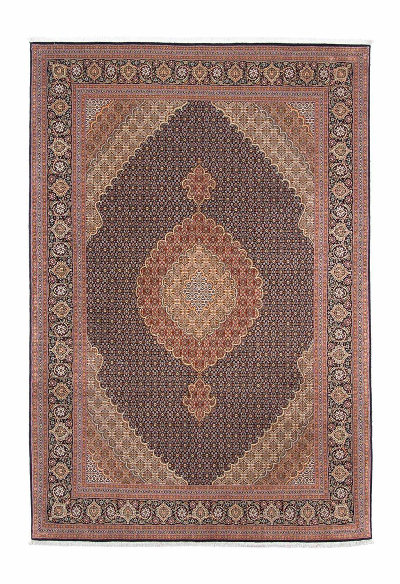 Persisk tæppe - Tabriz - 297 x 205 cm - mørkeblå