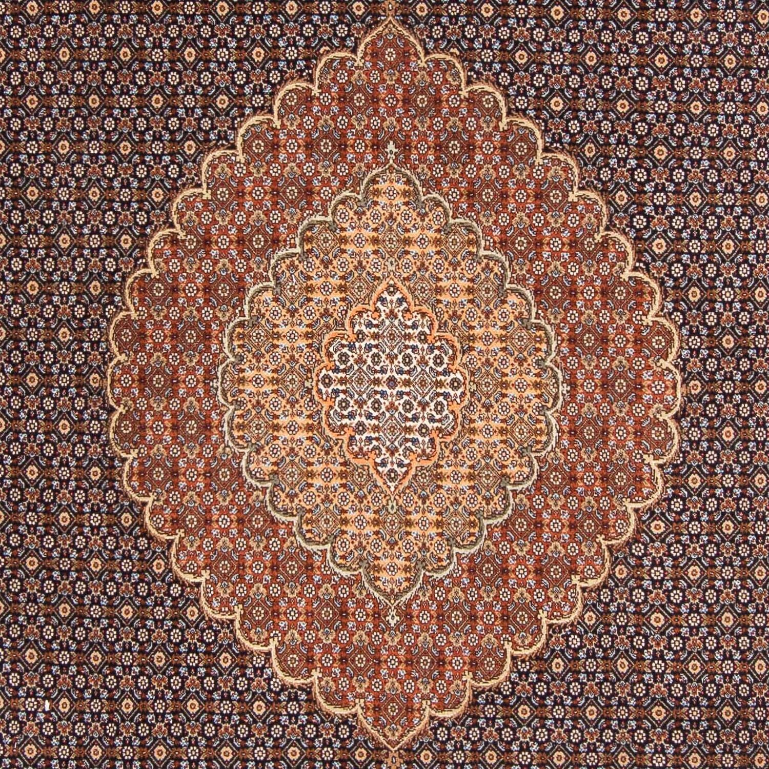 Persisk tæppe - Tabriz - 297 x 205 cm - mørkeblå