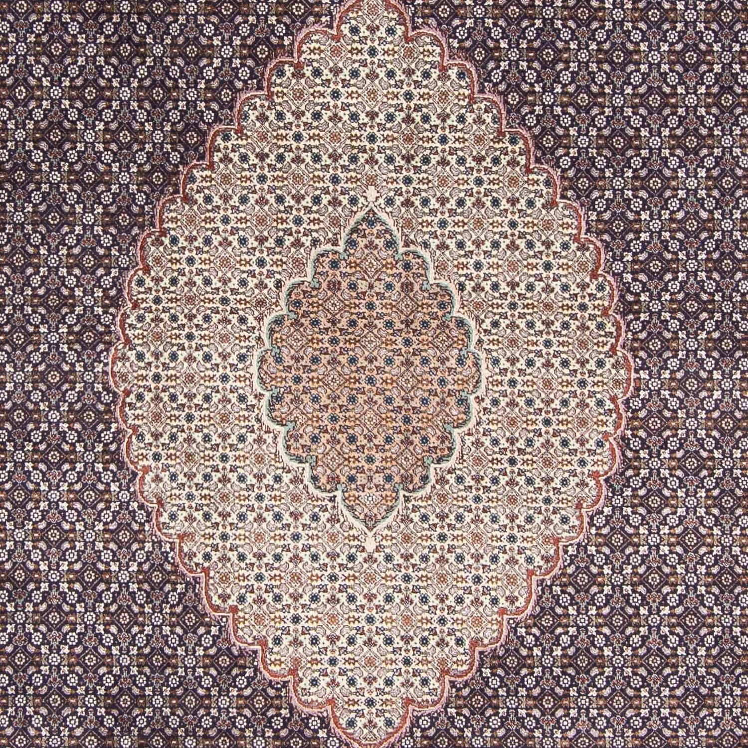 Persisk tæppe - Tabriz - 303 x 196 cm - mørkeblå
