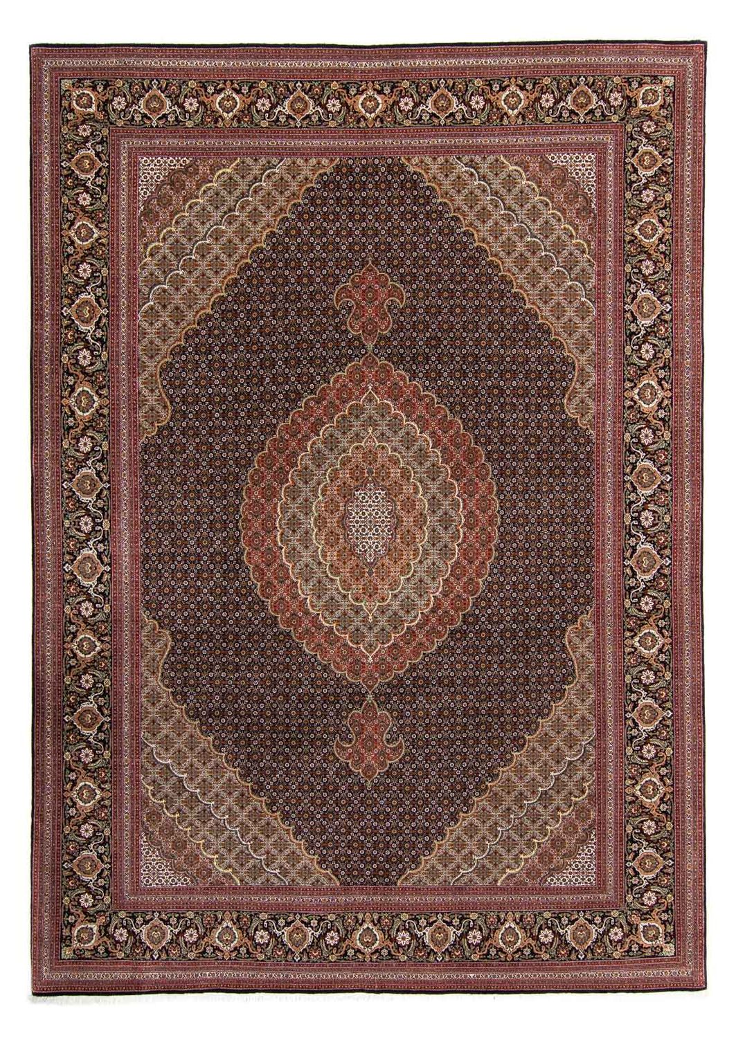 Persisk tæppe - Tabriz - 345 x 252 cm - brun