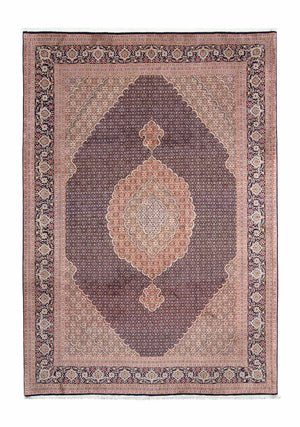 Persisk tæppe - Tabriz - 296 x 205 cm - mørkeblå