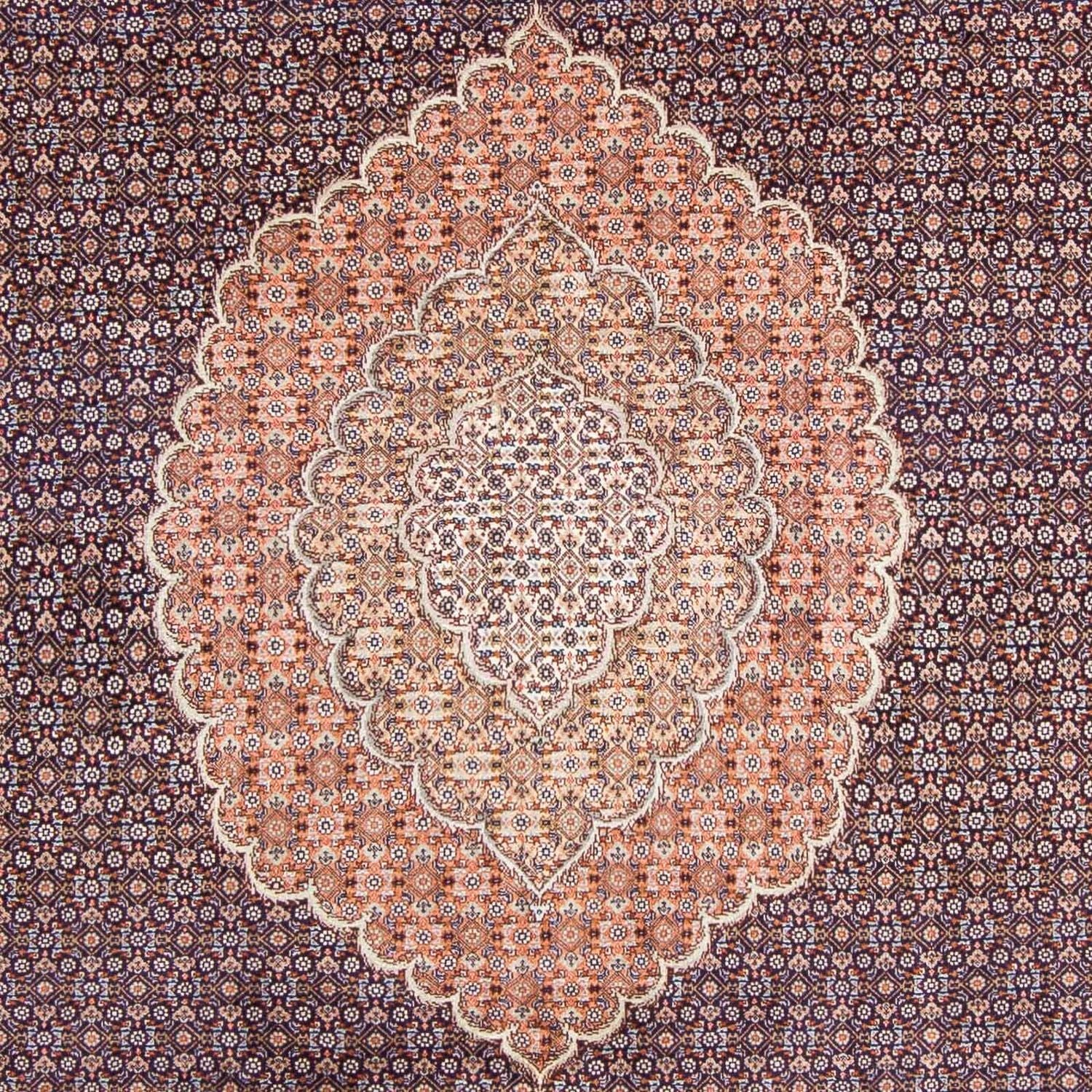Persisk tæppe - Tabriz - 296 x 205 cm - mørkeblå