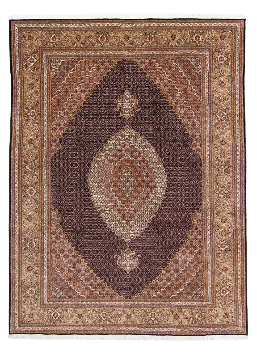 Persisk tæppe - Tabriz - 336 x 250 cm - brun