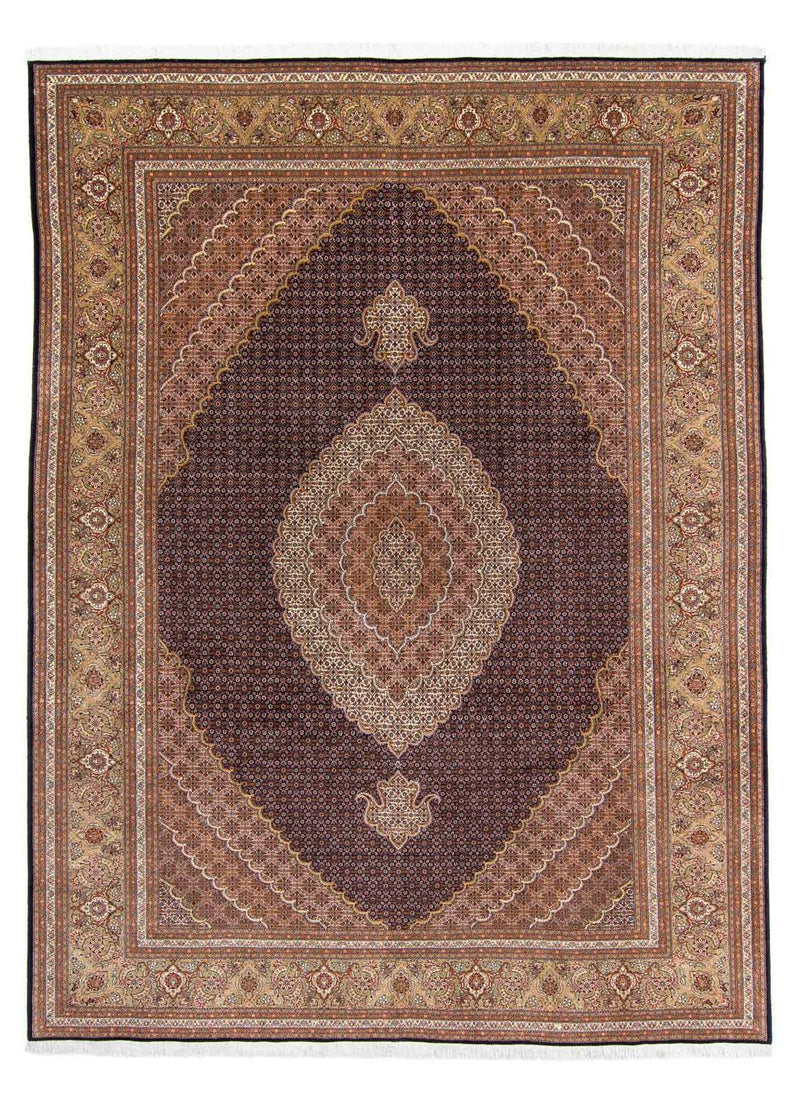 Persisk tæppe - Tabriz - 336 x 250 cm - brun