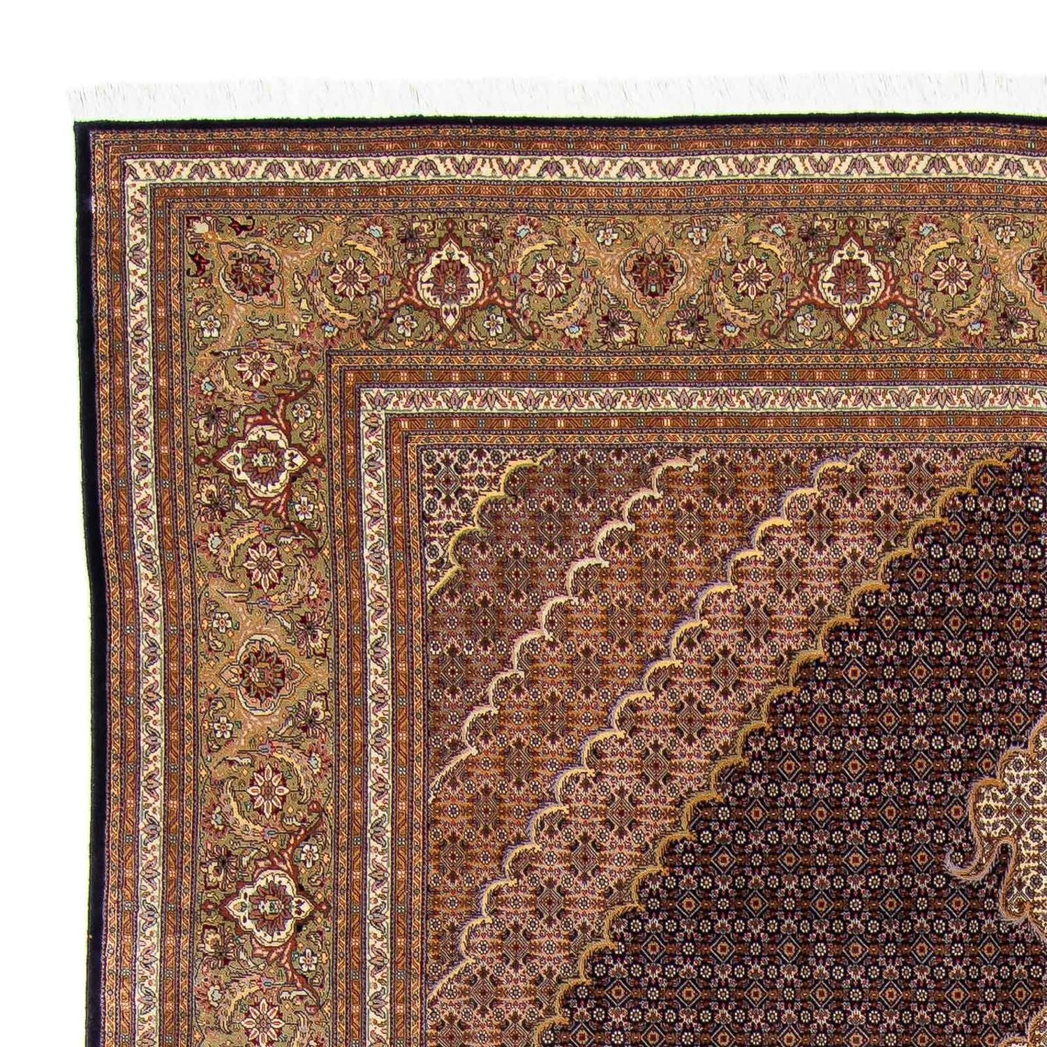 Persisk tæppe - Tabriz - 336 x 250 cm - brun