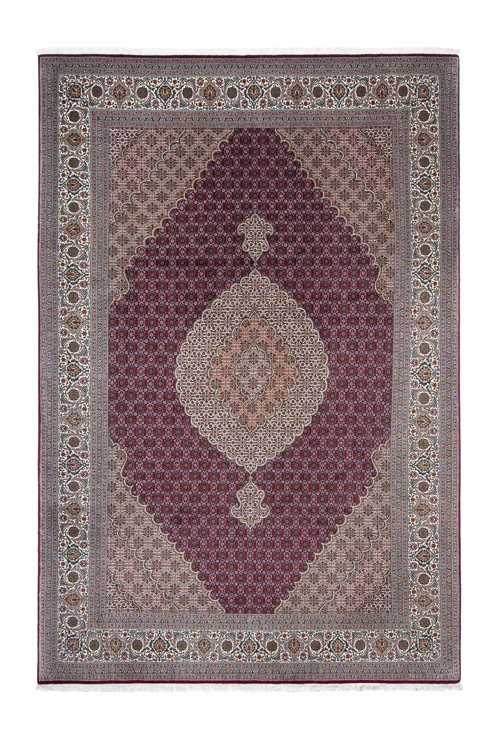 Persisk tæppe - Tabriz - 303 x 204 cm - mørkerød