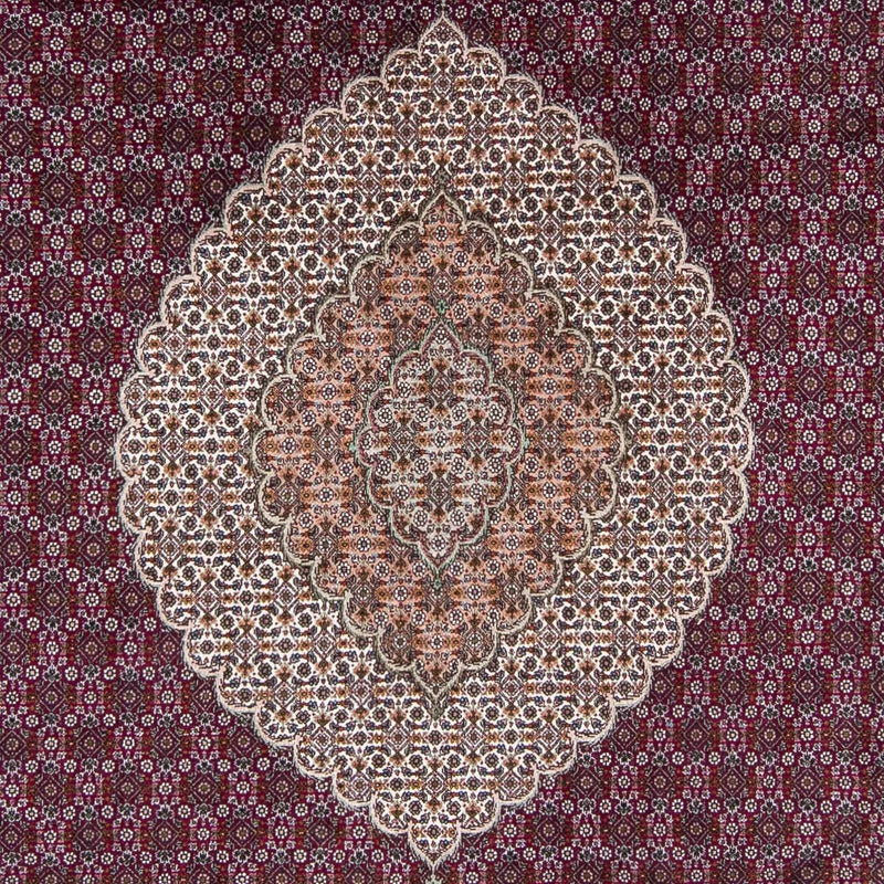 Persisk tæppe - Tabriz - 303 x 204 cm - mørkerød
