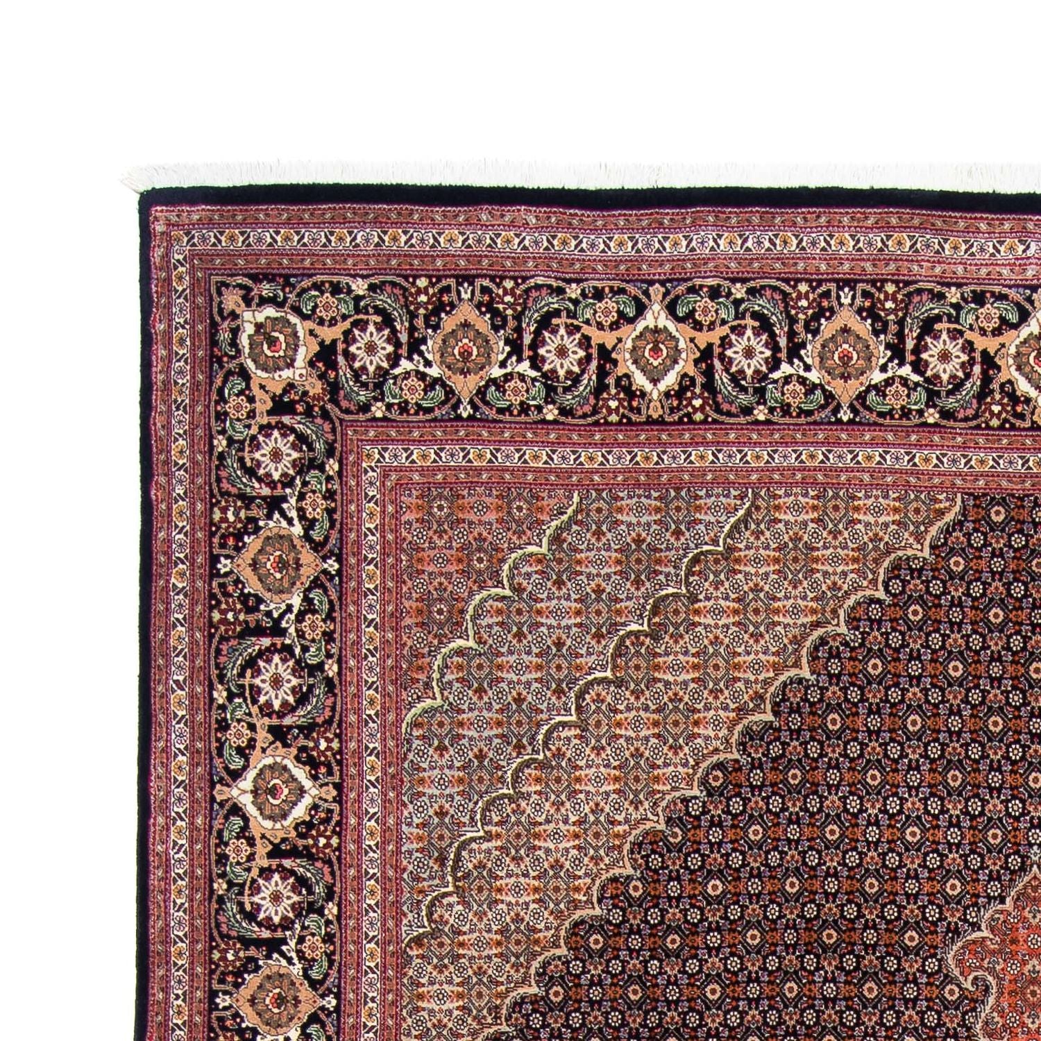 Persisk tæppe - Tabriz - 295 x 203 cm - mørkeblå