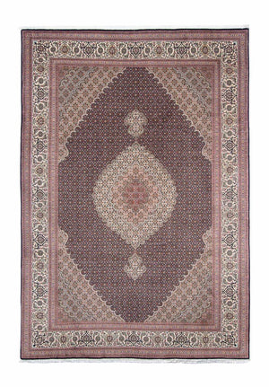 Persisk tæppe - Tabriz - 300 x 202 cm - mørkeblå