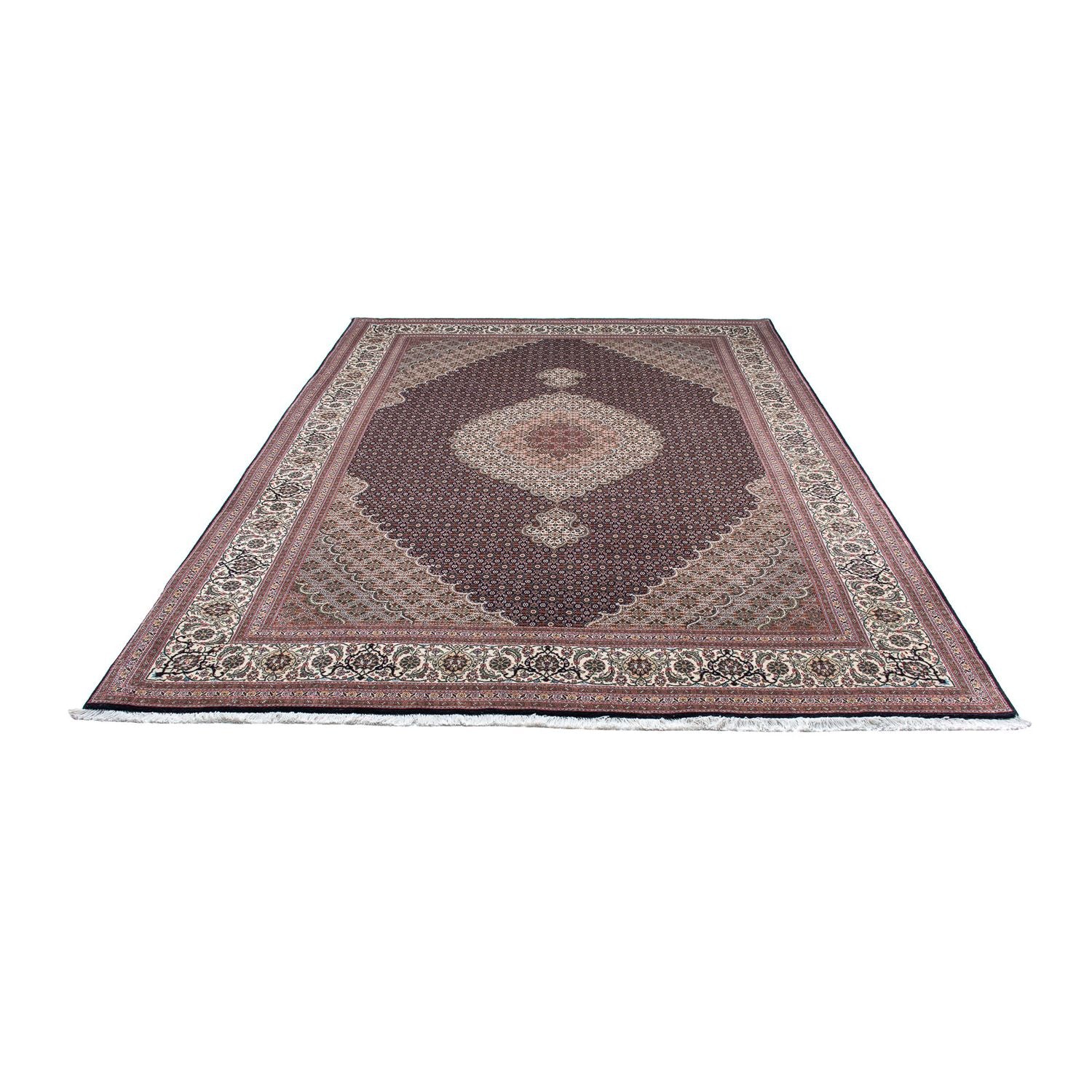 Persisk tæppe - Tabriz - 300 x 202 cm - mørkeblå