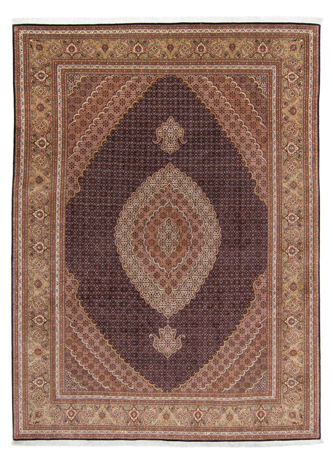Persisk tæppe - Tabriz - 338 x 248 cm - lys brun