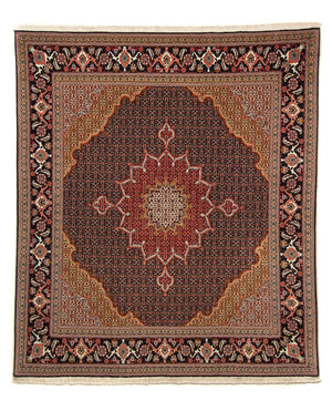Persisk tæppe - Tabriz - Royal firkantet  - 219 x 200 cm - mørkeblå