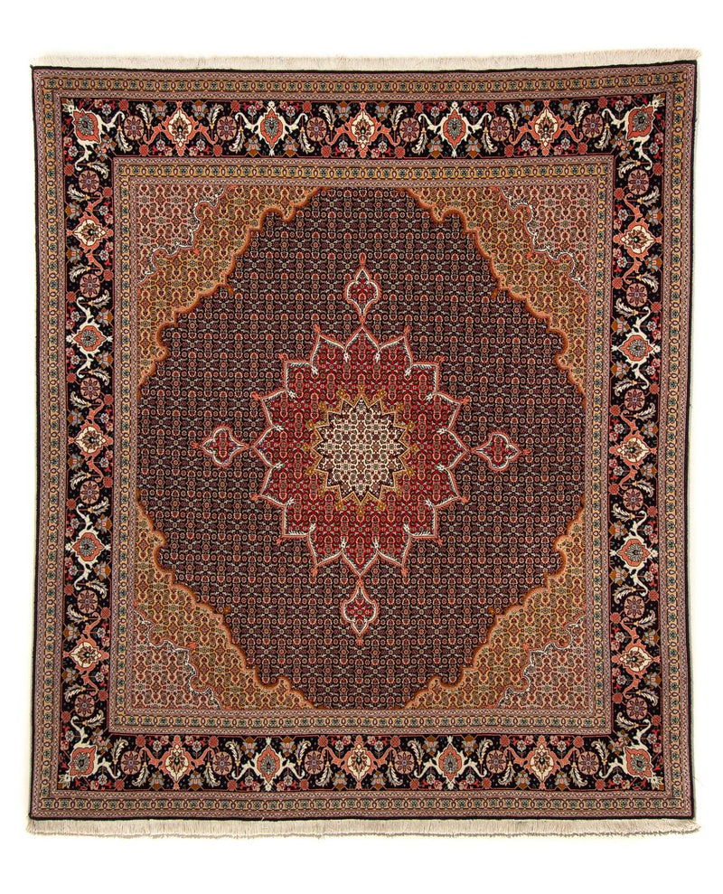 Persisk tæppe - Tabriz - Royal firkantet  - 219 x 200 cm - mørkeblå