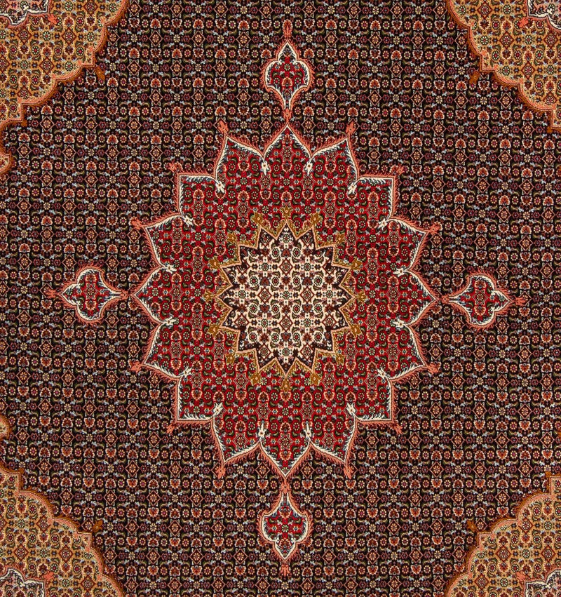 Persisk tæppe - Tabriz - Royal firkantet  - 219 x 200 cm - mørkeblå