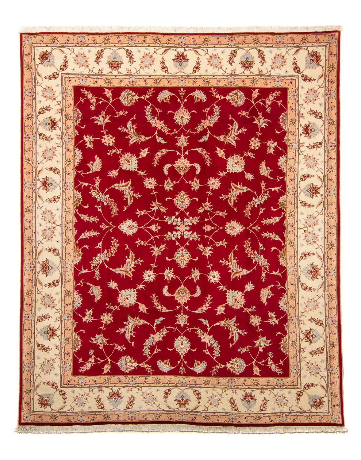 Persisk tæppe - Tabriz - Royal - 255 x 204 cm - mørkerød