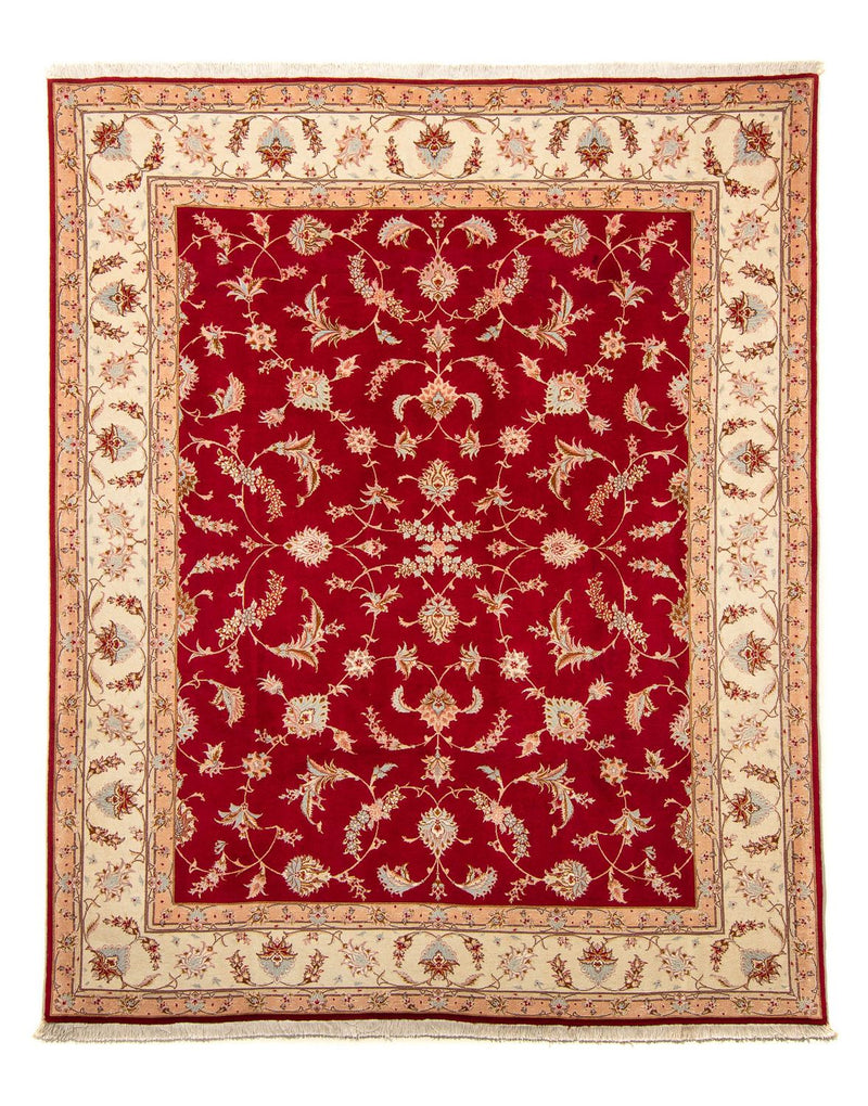 Persisk tæppe - Tabriz - Royal - 255 x 204 cm - mørkerød