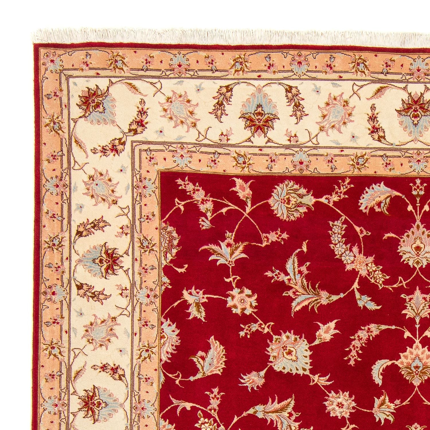 Persisk tæppe - Tabriz - Royal - 255 x 204 cm - mørkerød