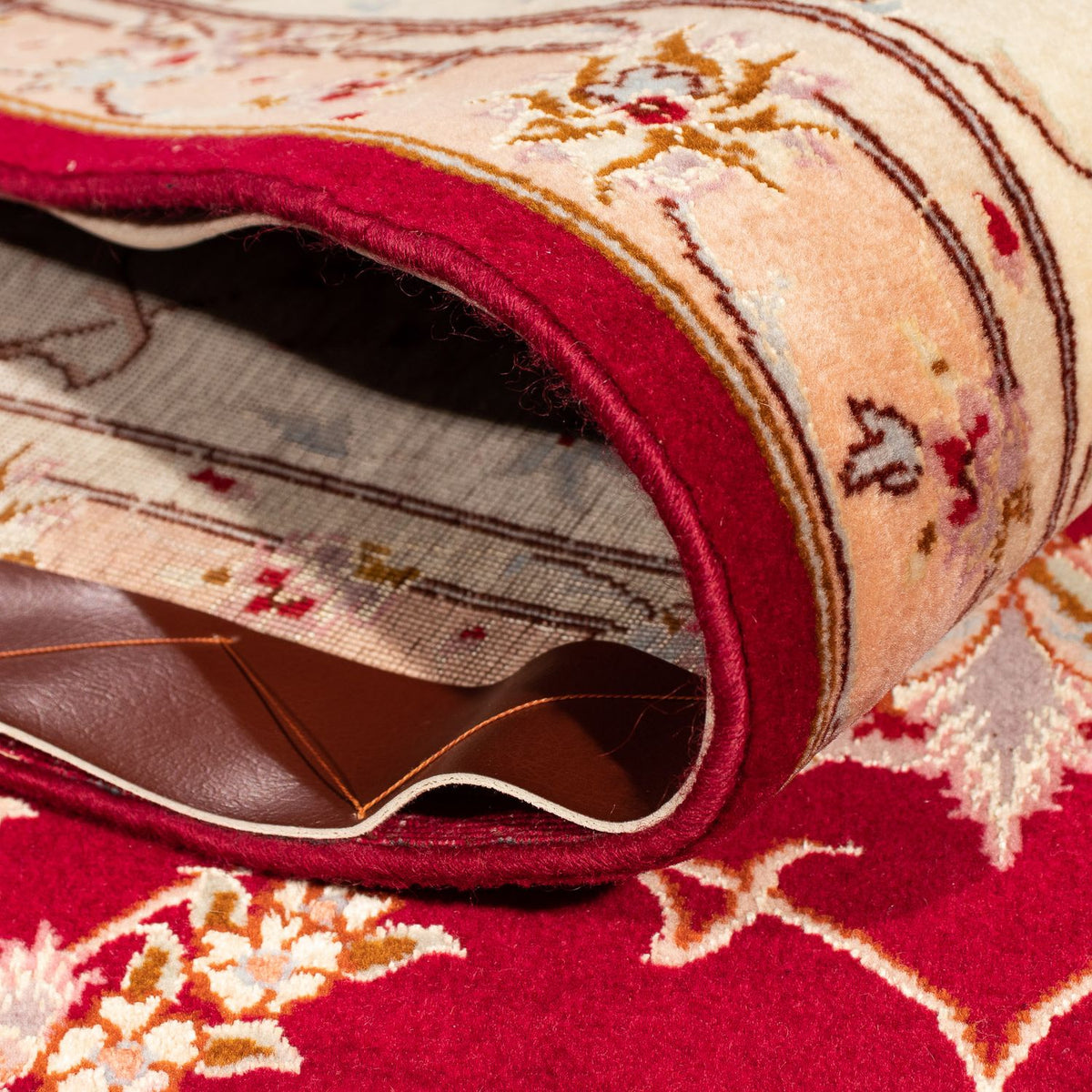 Persisk tæppe - Tabriz - Royal - 255 x 204 cm - mørkerød