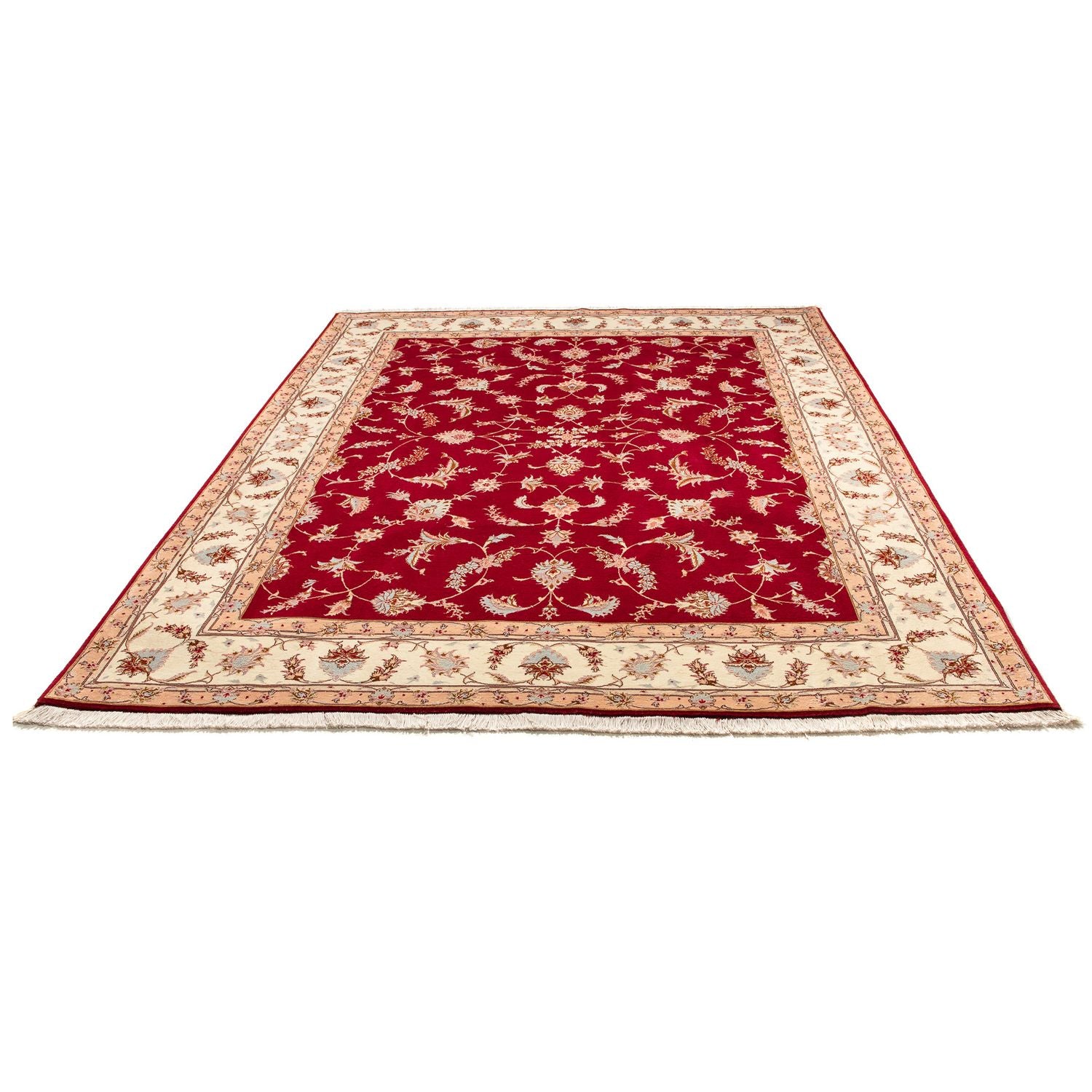 Persisk tæppe - Tabriz - Royal - 255 x 204 cm - mørkerød