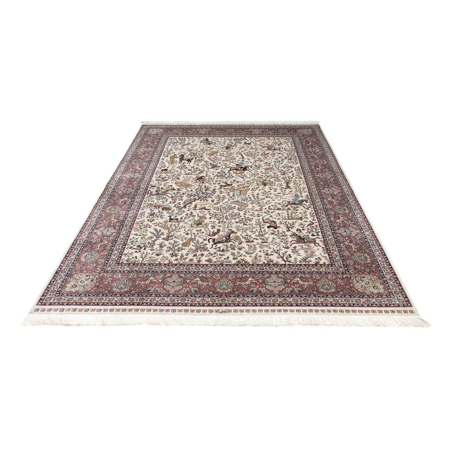 Orientalsk tæppe - Hereke - 244 x 169 cm - beige