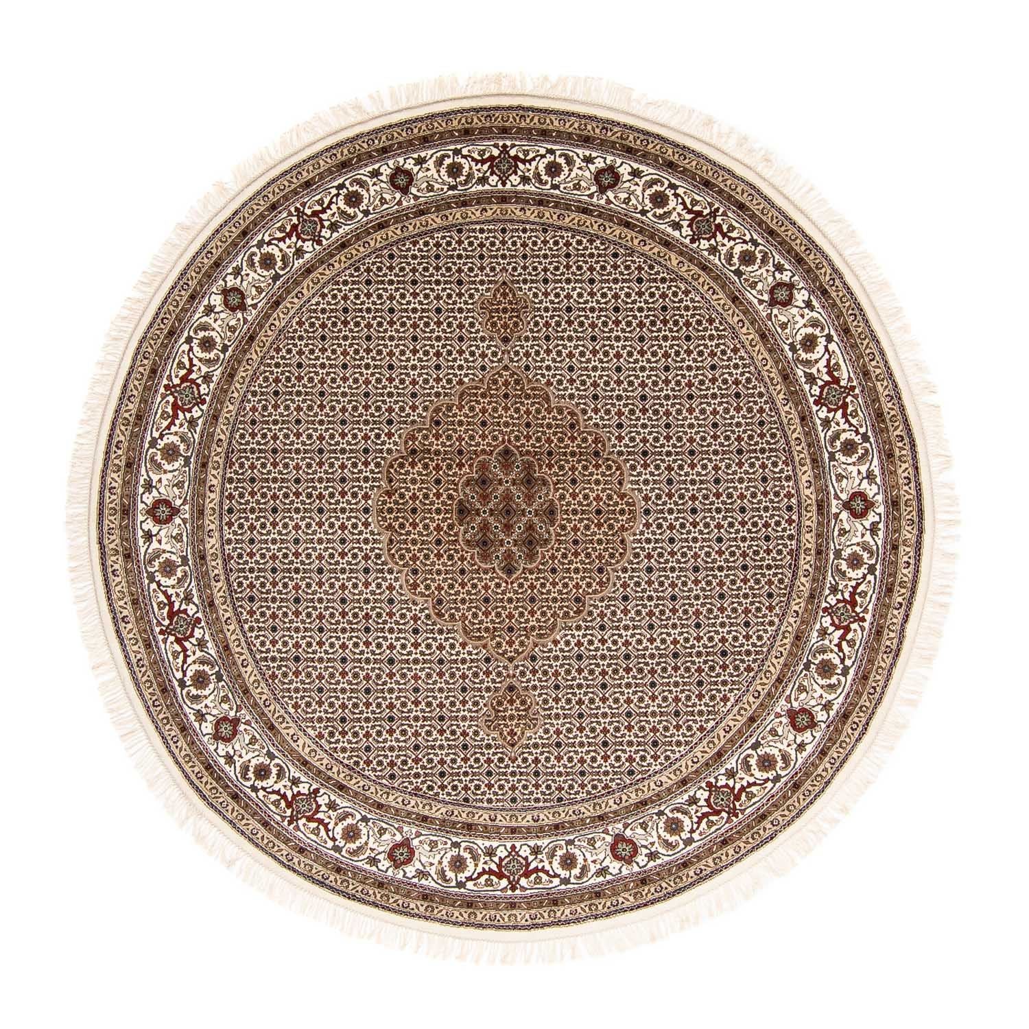 Persisk tæppe - Tabriz rundt  - 248 x 247 cm - beige