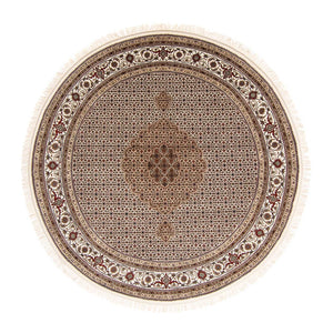 Persisk tæppe - Tabriz rundt  - 248 x 247 cm - beige