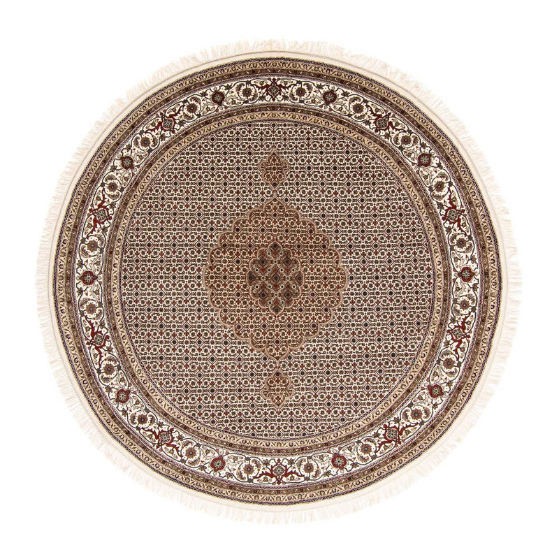 Persisk tæppe - Tabriz rundt  - 248 x 247 cm - beige