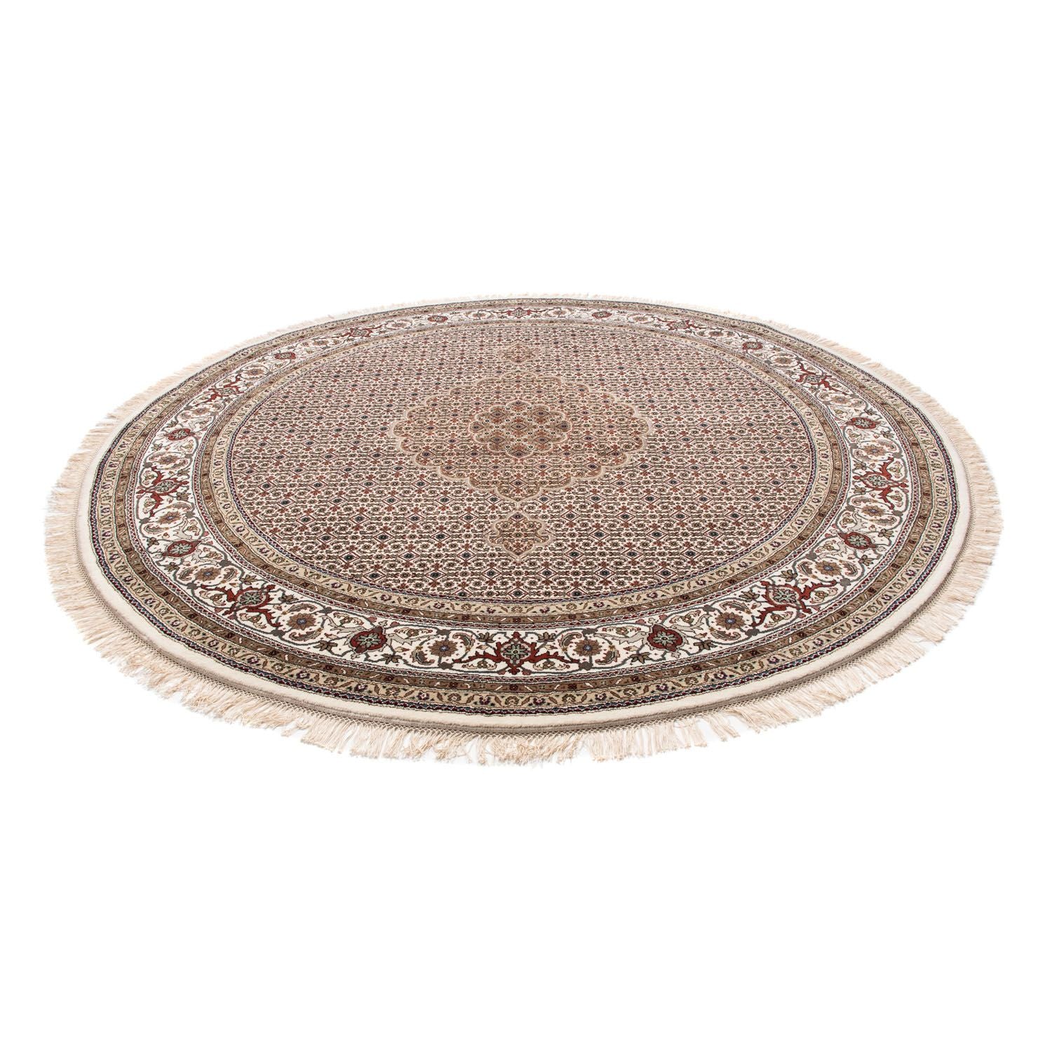 Persisk tæppe - Tabriz rundt  - 248 x 247 cm - beige