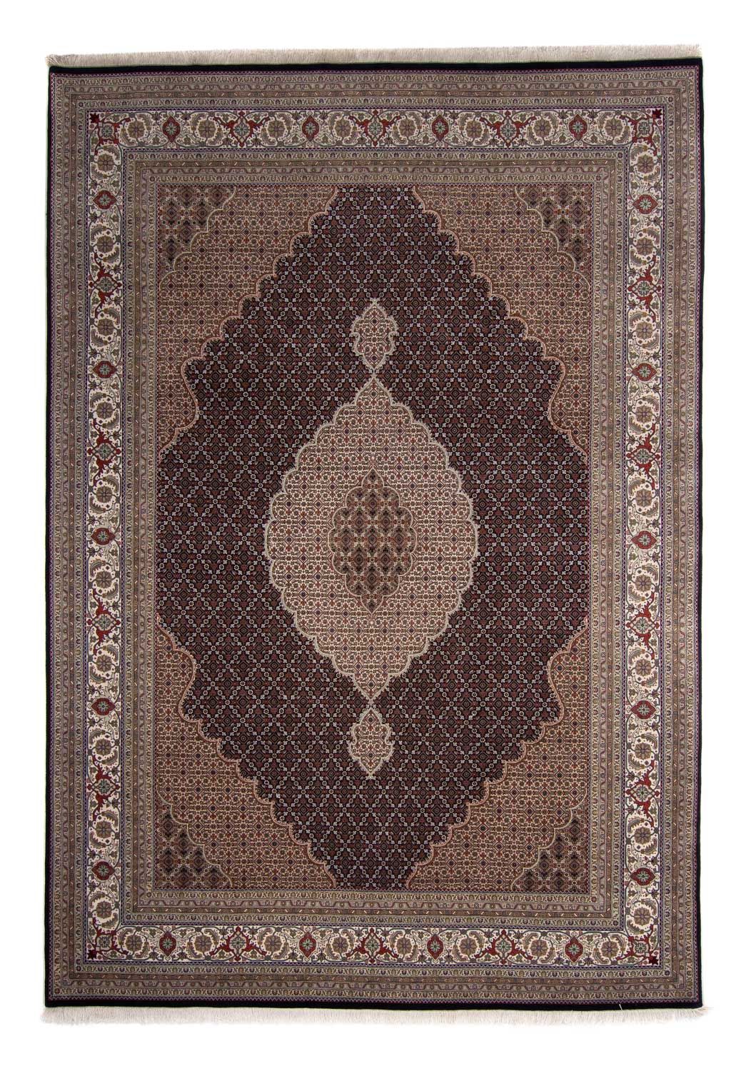 Persisk tæppe - Tabriz - 344 x 241 cm - mørkeblå