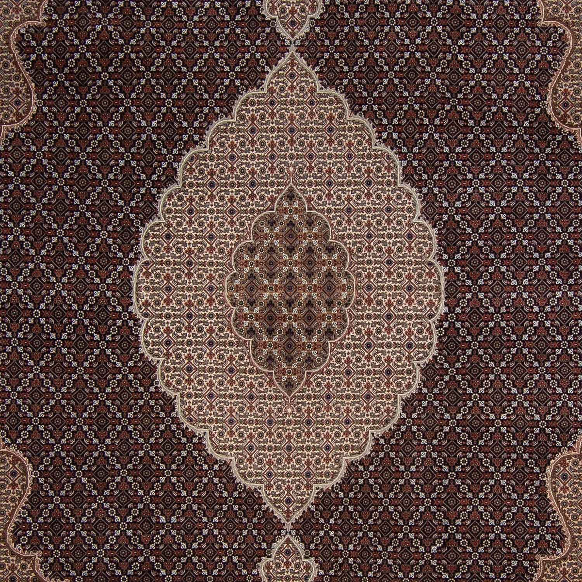 Persisk tæppe - Tabriz - 344 x 241 cm - mørkeblå