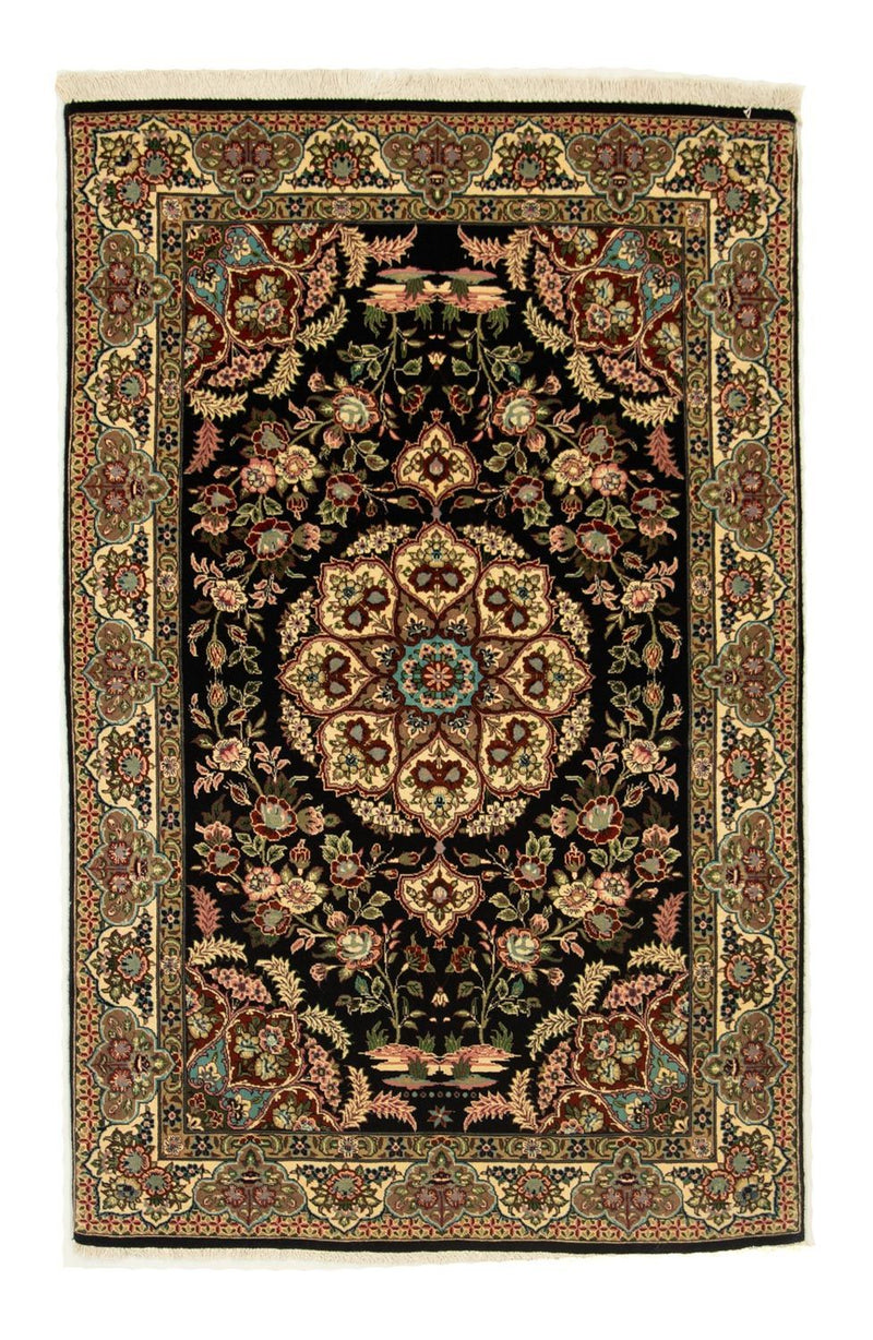 Persisk tæppe - Ghom - 166 x 105 cm - sort