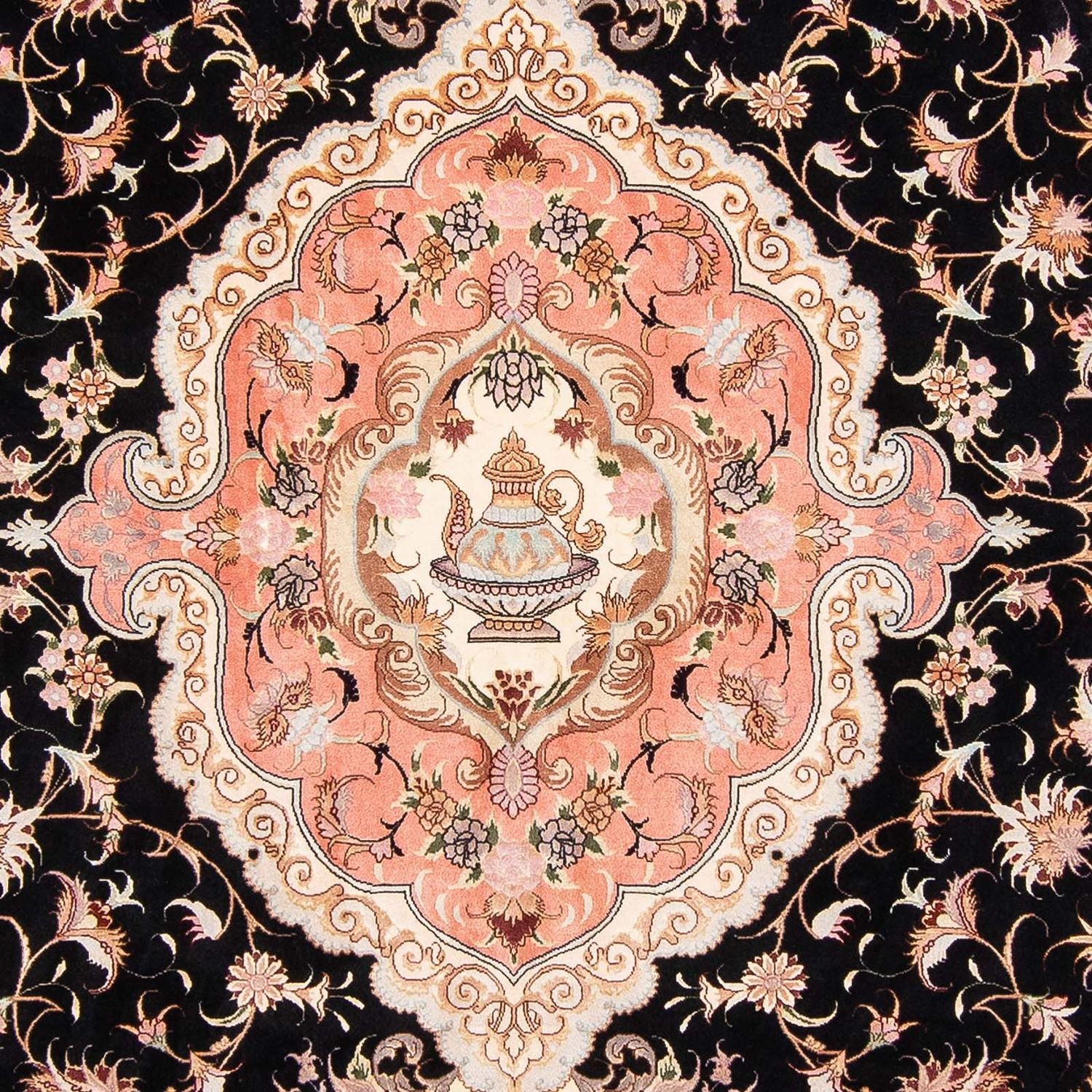 Persisk tæppe - Tabriz - Royal - 350 x 250 cm - mørkeblå
