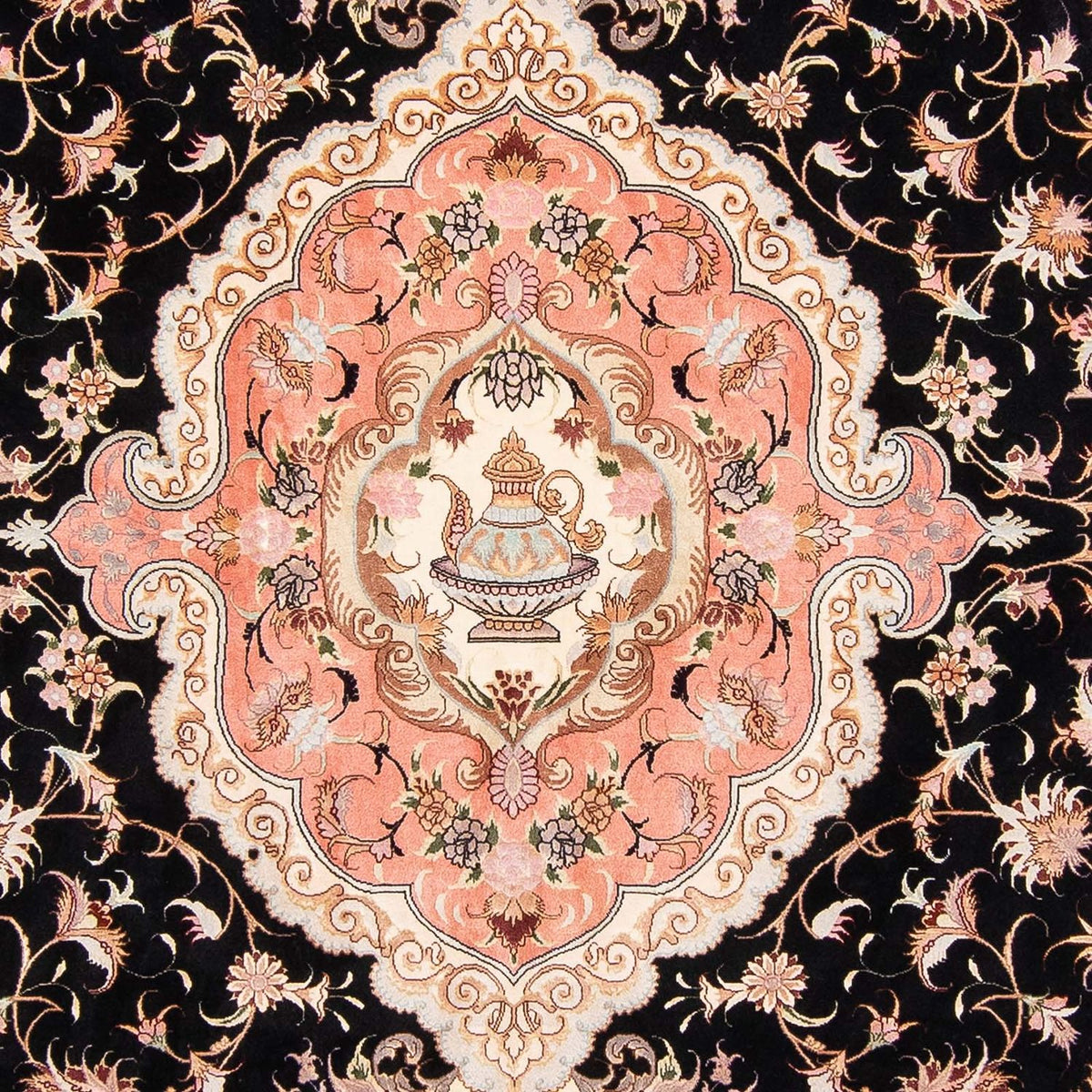 Persisk tæppe - Tabriz - Royal - 350 x 250 cm - mørkeblå