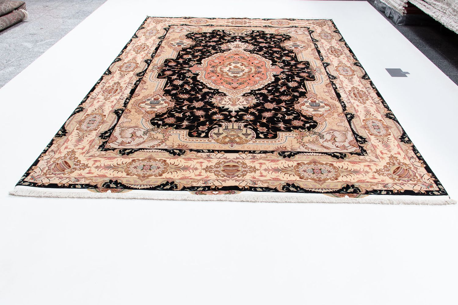 Persisk tæppe - Tabriz - Royal - 350 x 250 cm - mørkeblå