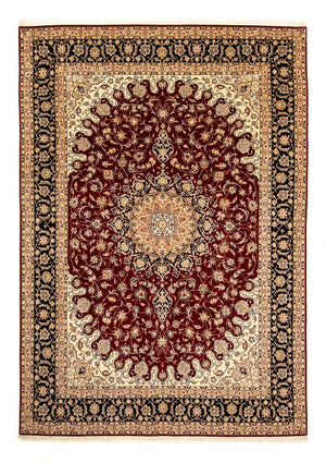 Persisk tæppe - Tabriz - Royal - 348 x 254 cm - mørkerød
