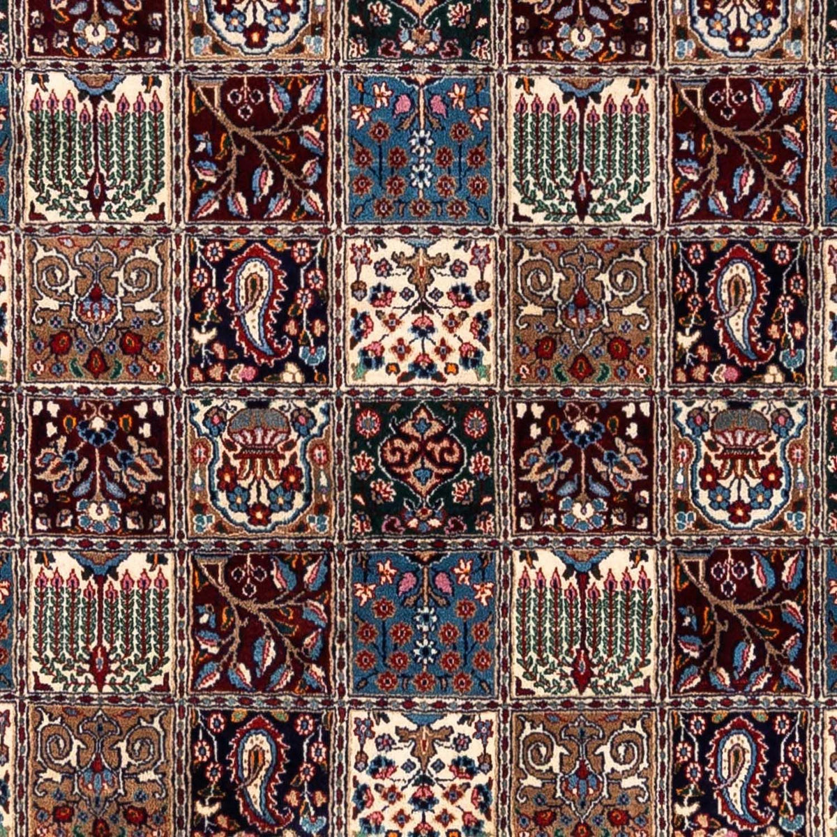 Persisk tæppe - Classic firkantet  - 246 x 245 cm - mørkerød