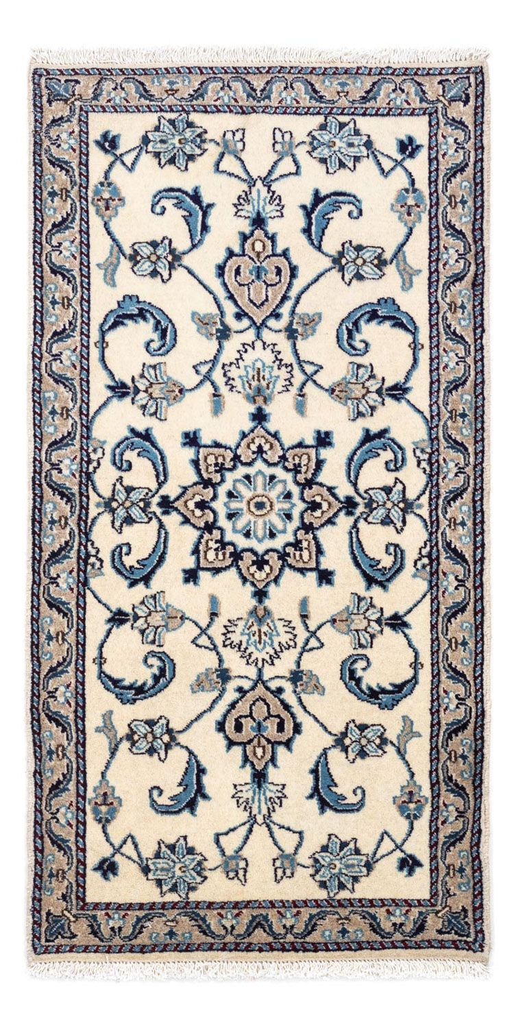 Persisk tæppe - Nain - 130 x 69 cm - beige