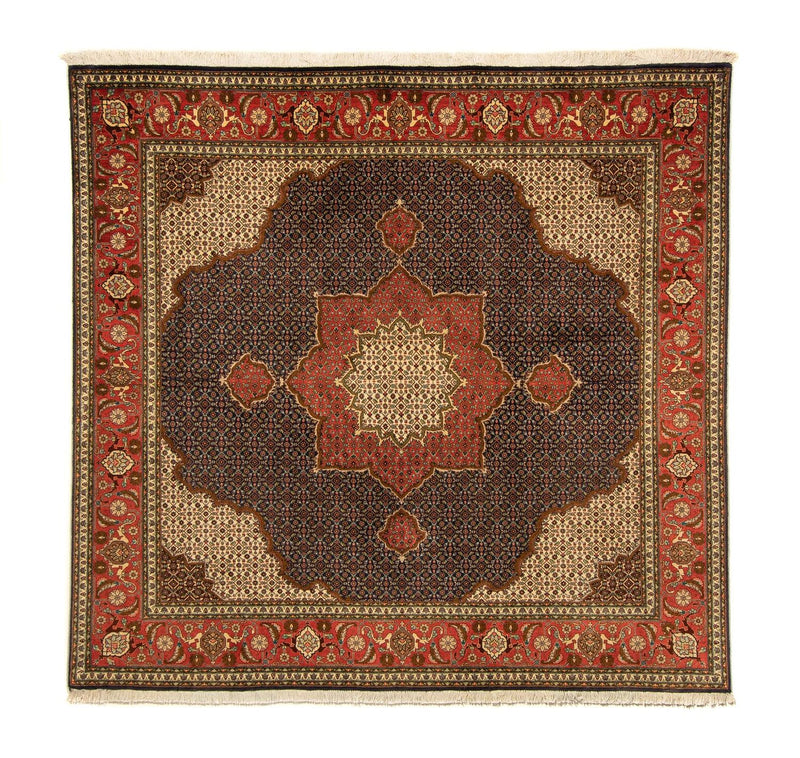 Persisk tæppe - Tabriz firkantet  - 201 x 195 cm - mørkeblå