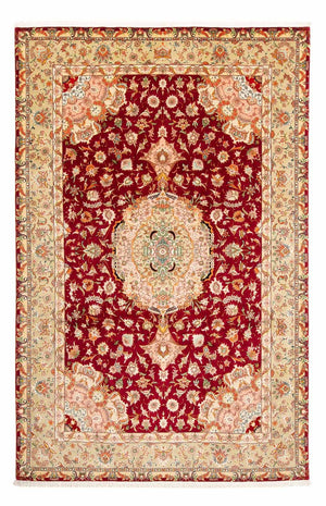 Persisk tæppe - Tabriz - Royal - 312 x 204 cm - mørkerød