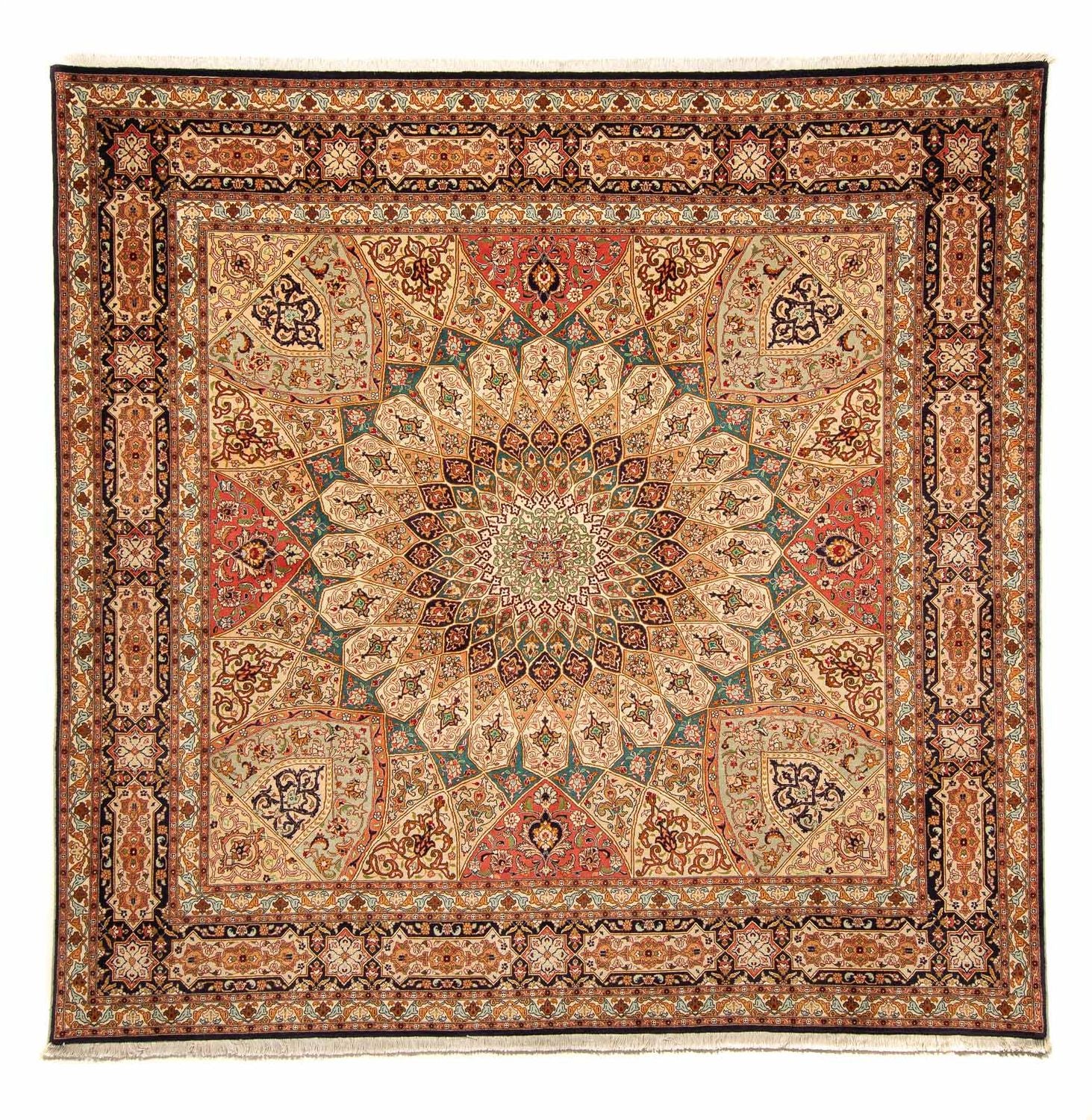 Persisk tæppe - Tabriz - Royal firkantet  - 253 x 252 cm - flerfarvet