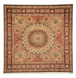 Persisk tæppe - Tabriz - Royal firkantet  - 253 x 252 cm - flerfarvet