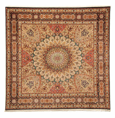 Tabriz - 50 Raj Tæppe 252x253cm - Persisk tæppe