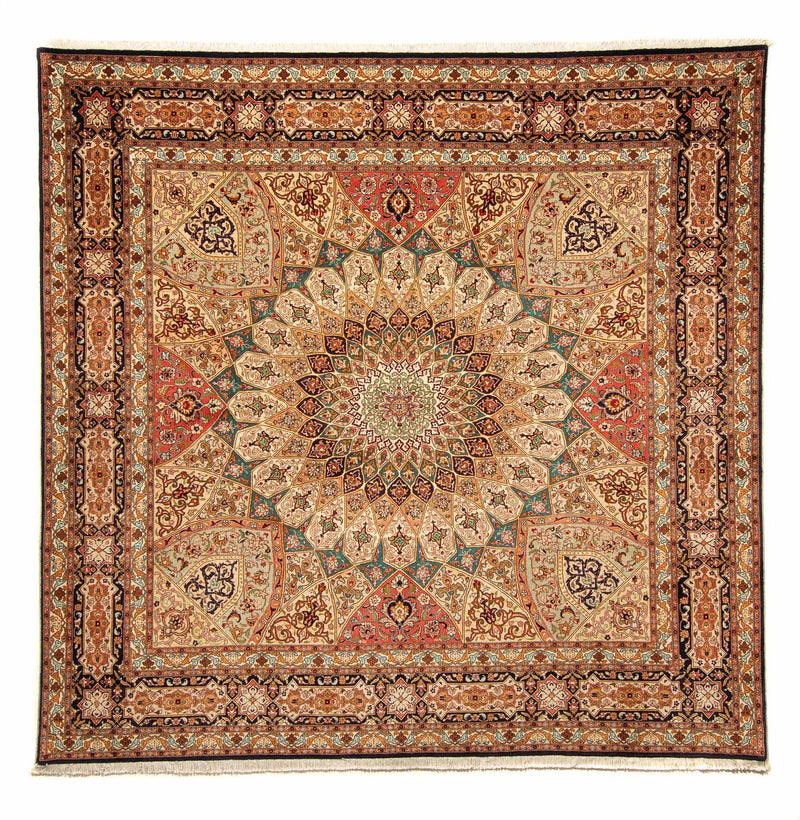 Persisk tæppe - Tabriz - Royal firkantet  - 253 x 252 cm - flerfarvet