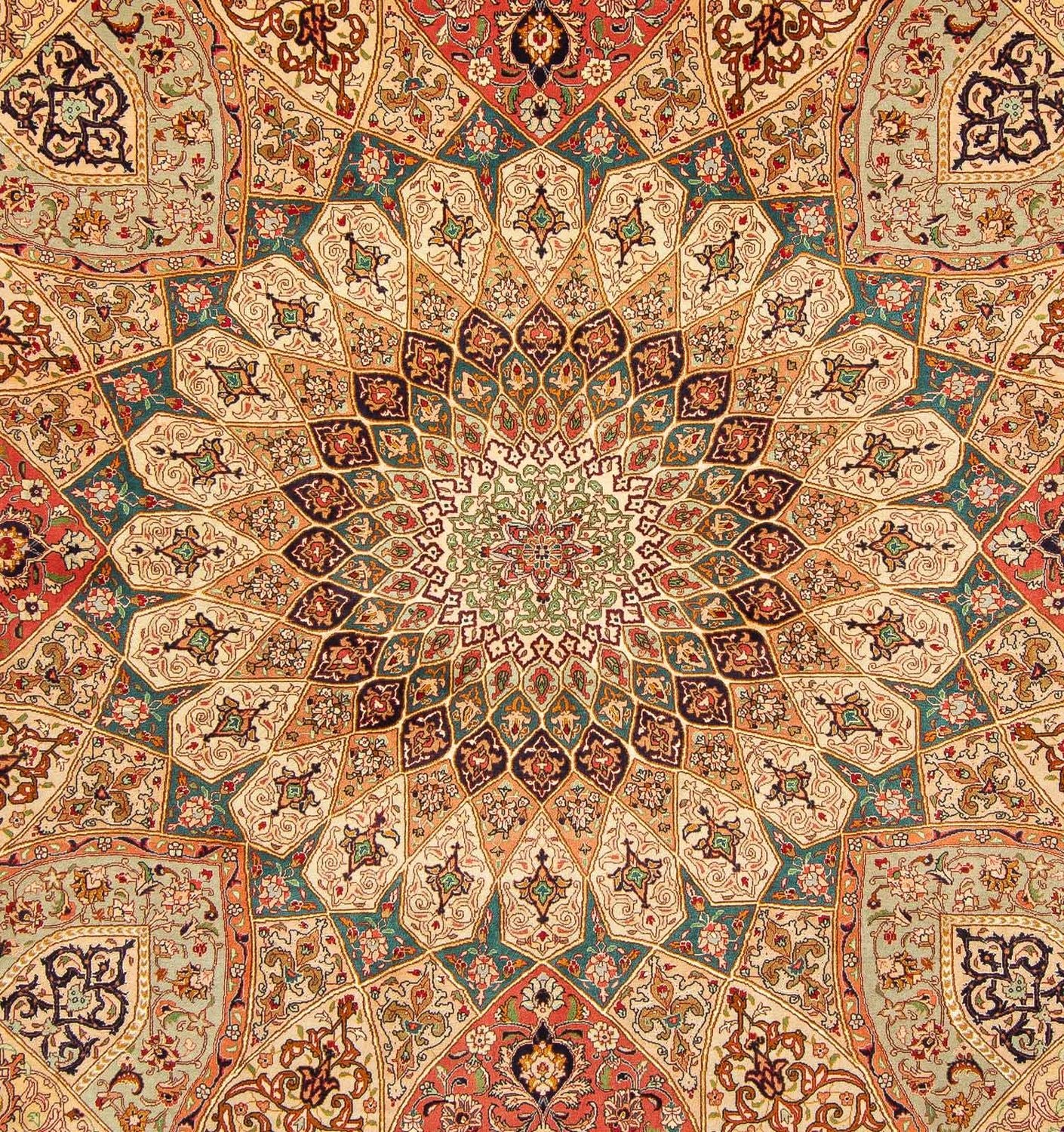 Persisk tæppe - Tabriz - Royal firkantet  - 253 x 252 cm - flerfarvet